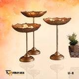 U-8 Taj Standing Urli(Set of 3) - 10,12,14 inch