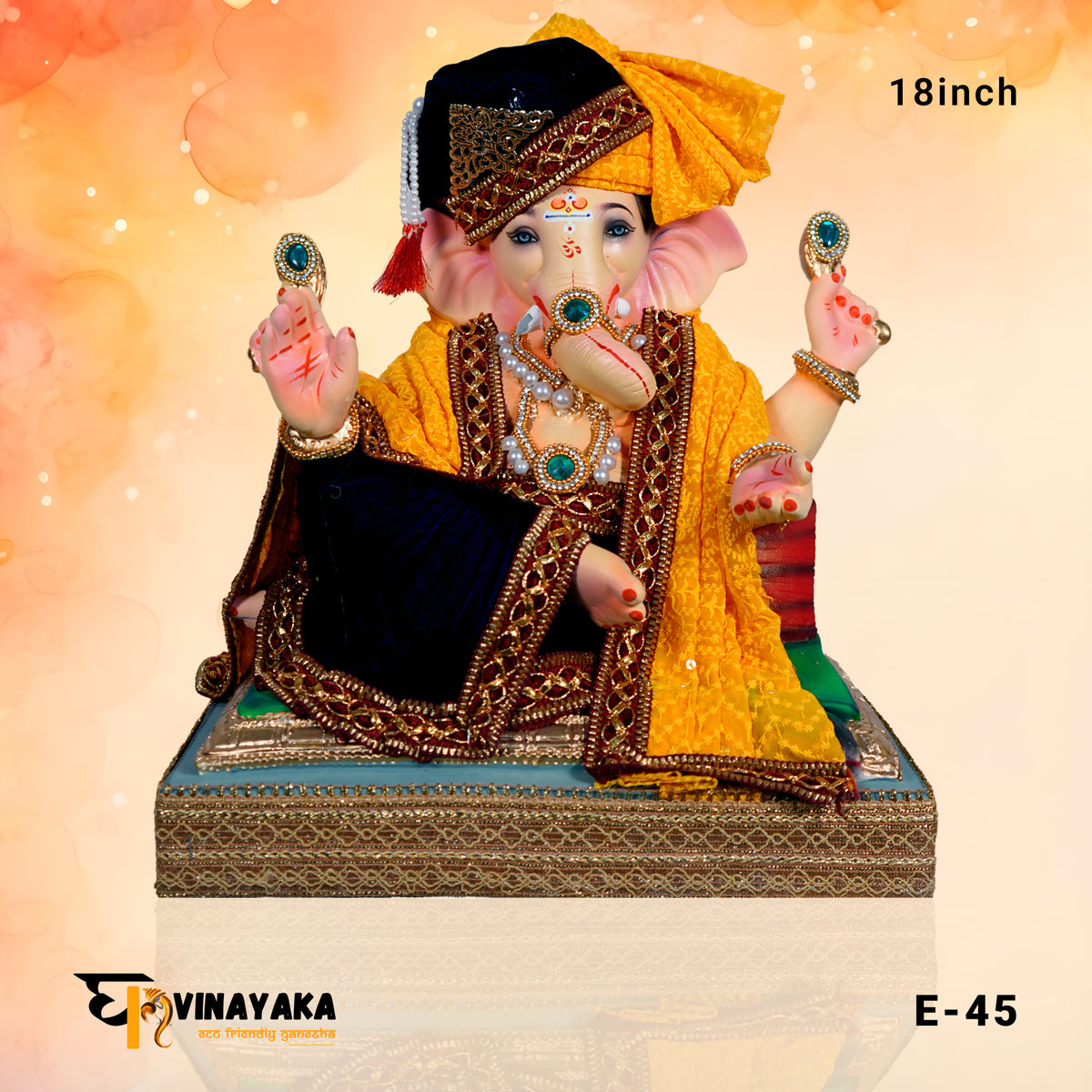 PME45 18 Inch Murti  (Eco Friendly Ganpati)
