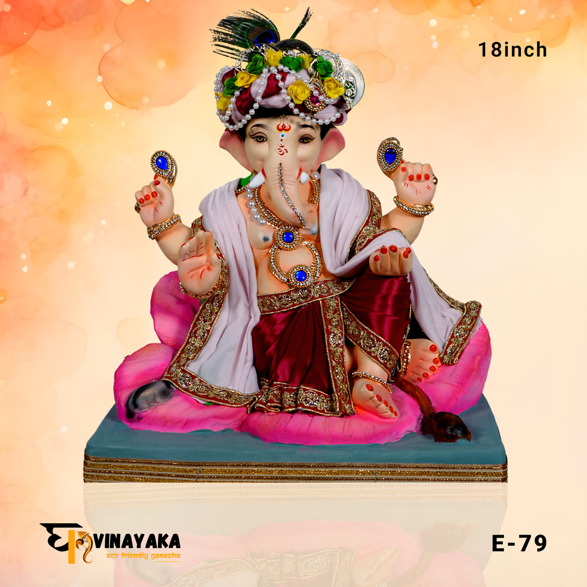 PME79 18 Inch Murti  (Eco Friendly Ganpati)
