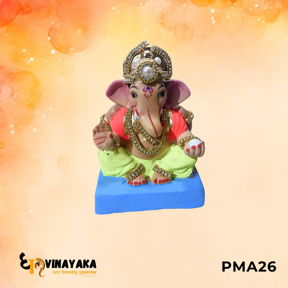 PMA26 - 6 Inch Eco Friendly Ganesha Idol