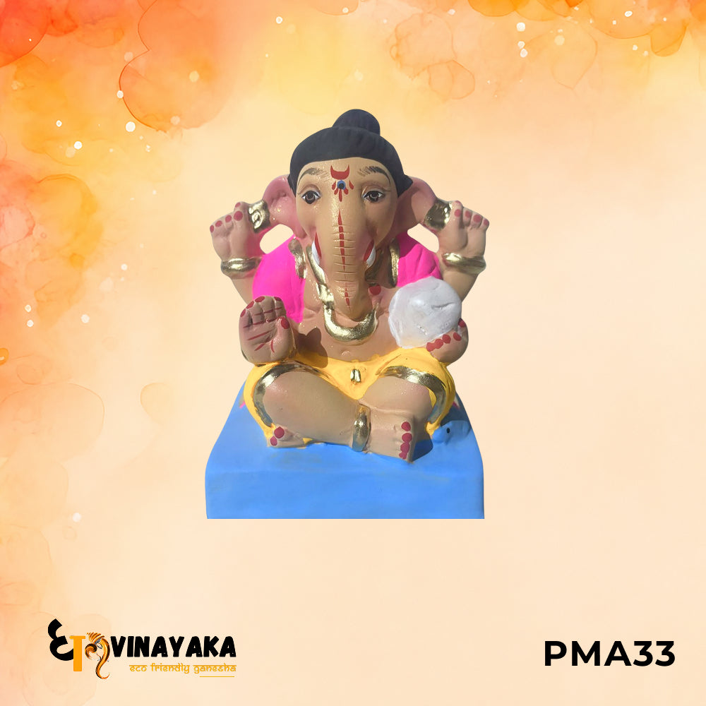 PMA33 - 6 Inch Eco Friendly Ganesha Idol