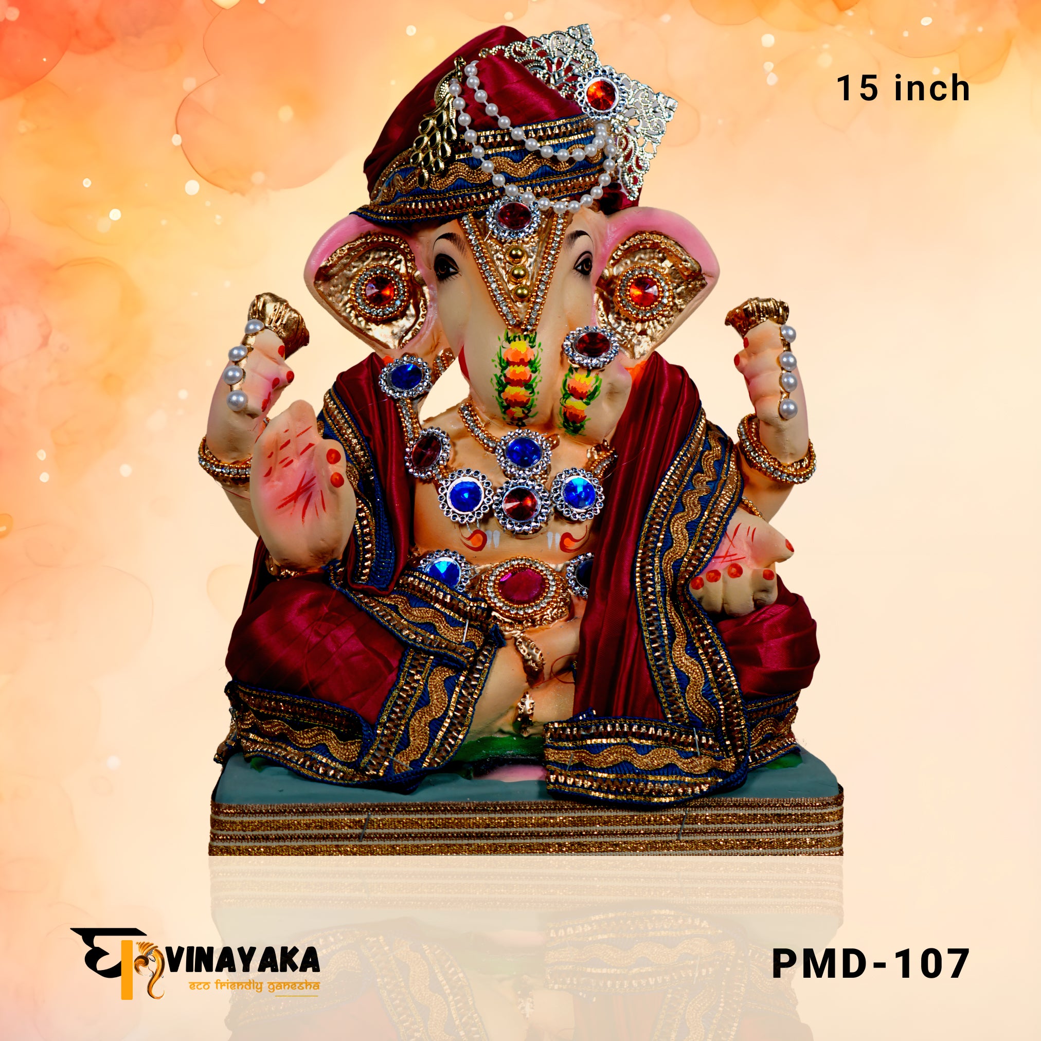 PM020-1 15-Inch (Eco friendly Shreemant Dagdusheth Ganpati)