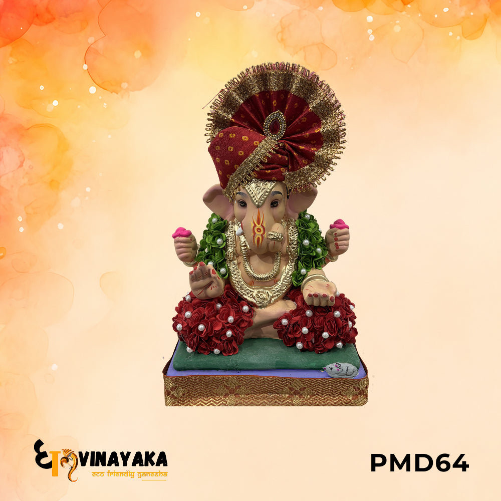 PMD64 - 12 Inch Eco Friendly Ganesha Idol