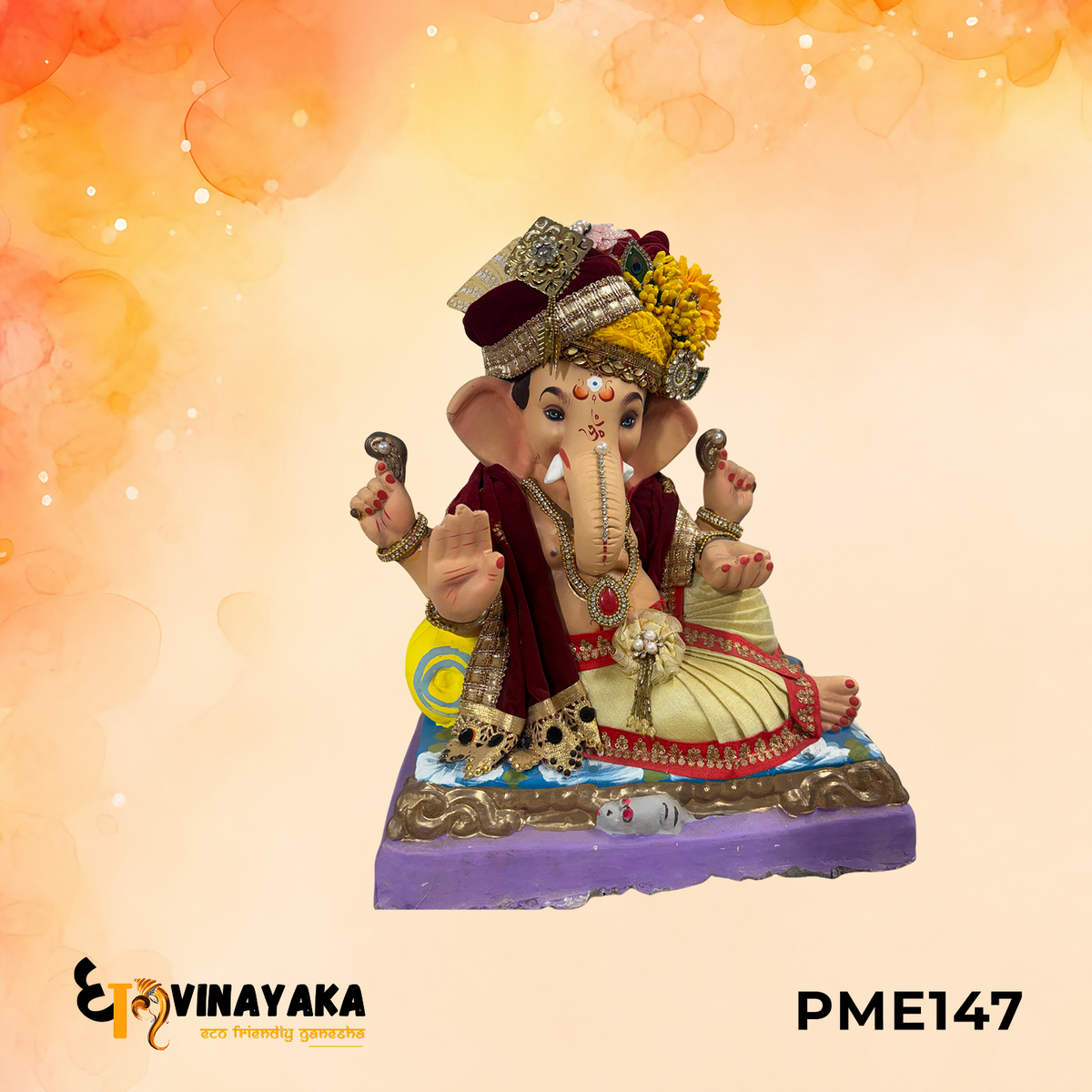 PME147 - 15 Inch Eco Friendly Ganesha Idol