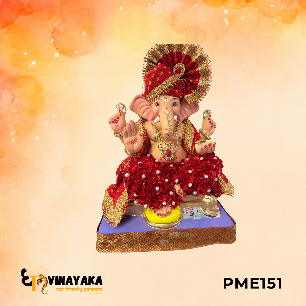 PME151 - 15 Inch Eco Friendly Ganesha Idol