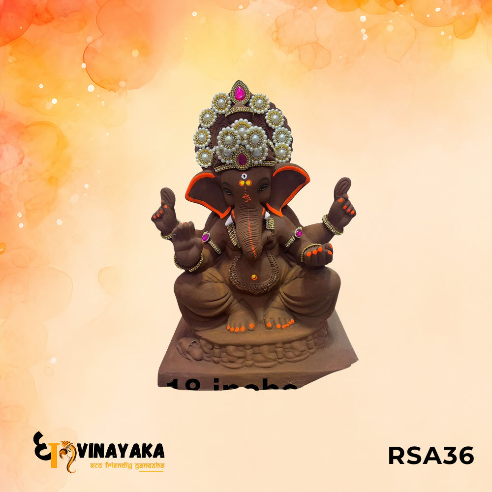 RSA36 - 18 Inch Eco Friendly Ganesha Idol