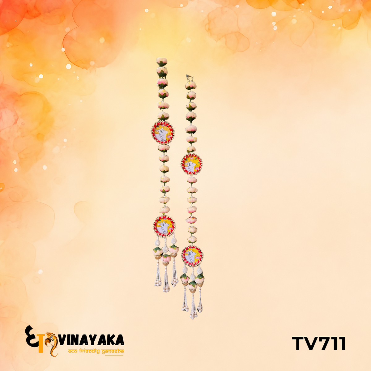 TV711 - White Pink Garland (Single Piece)