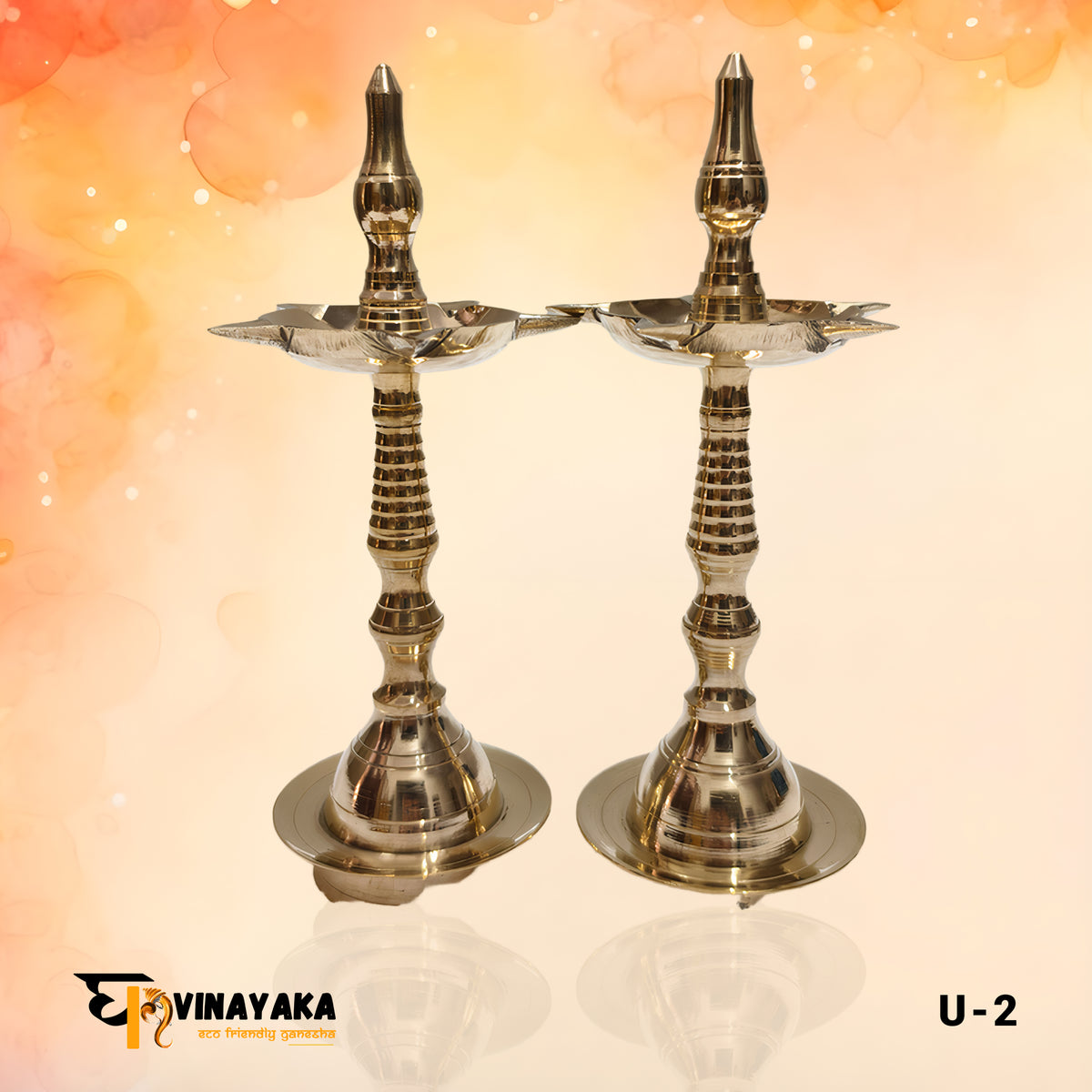 U-2 Brass Fancy Samayi - 8 inch (Single piece)